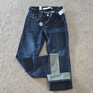 Tin Haul Dark Blue Ankle Jeans